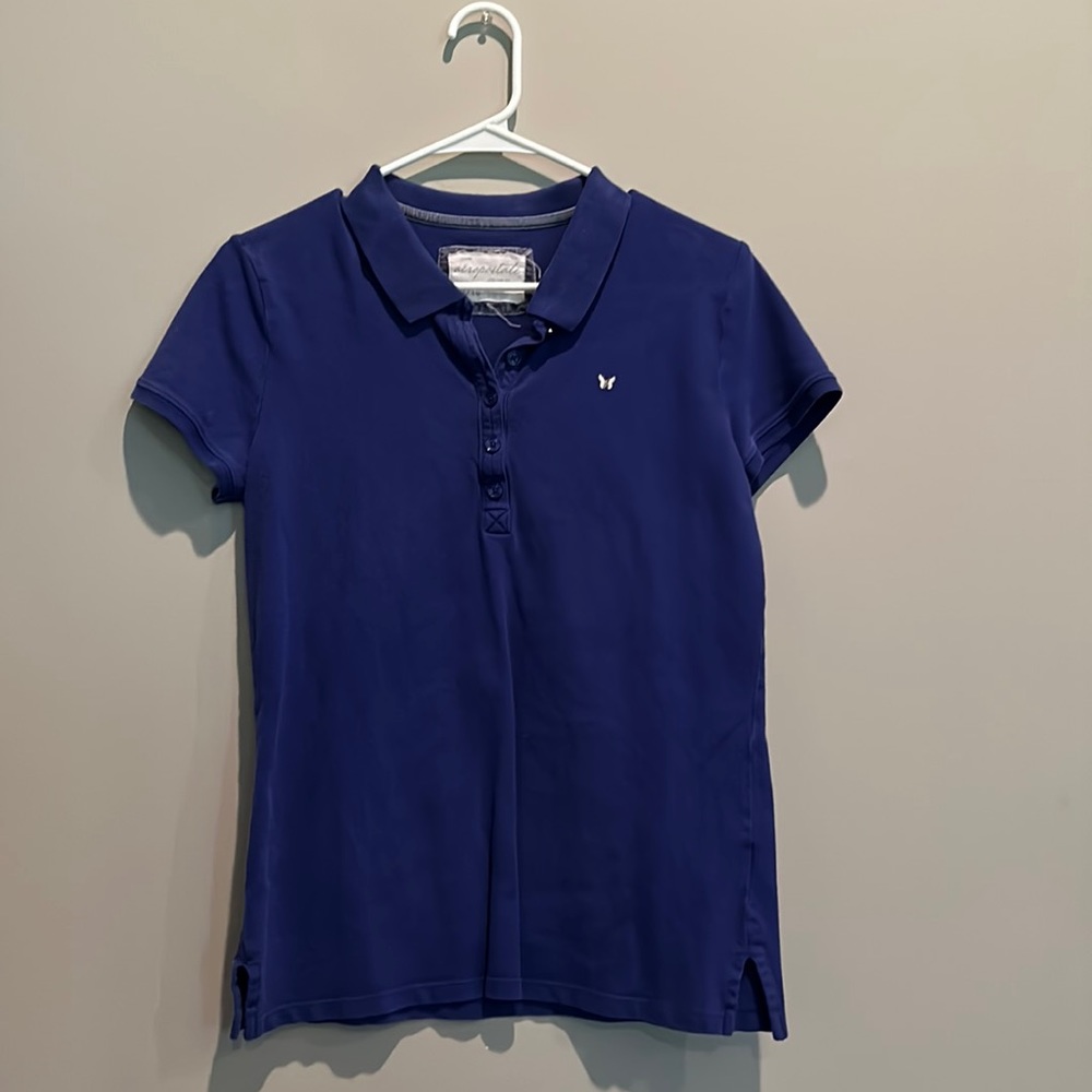 Aeropostale Royal Blue Polo with Silver Butterfly 🦋